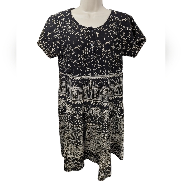 Sacred Threads Short Sleeve Shift Dress Sz S/M - Picture 1 of 11